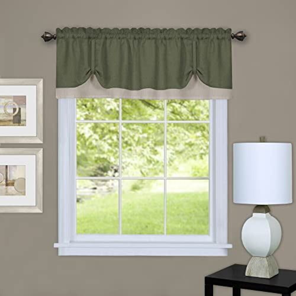 Achim Home Furnishings Darcy Valance 58 x 14 - Green/Camel